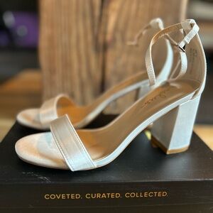 Lulus White Satin Heels